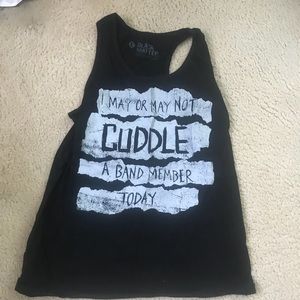 I may or may not cuddle a band member tank